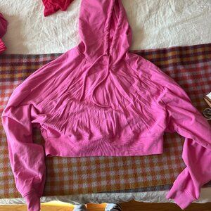Alo Cropped Hoodie Pink, small